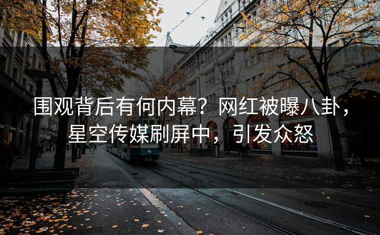 围观背后有何内幕？网红被曝八卦，星空传媒刷屏中，引发众怒