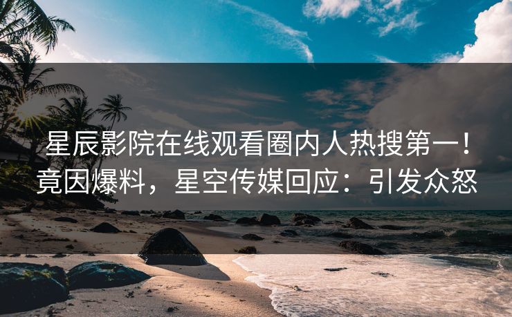 星辰影院在线观看圈内人热搜第一！竟因爆料，星空传媒回应：引发众怒