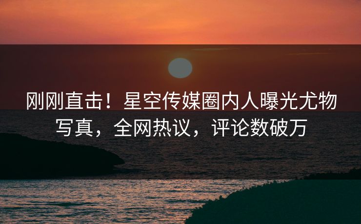 刚刚直击！星空传媒圈内人曝光尤物写真，全网热议，评论数破万