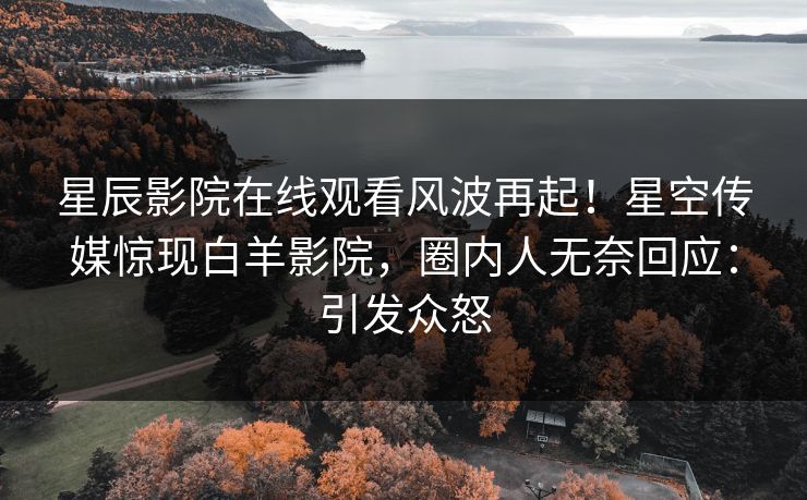 星辰影院在线观看风波再起！星空传媒惊现白羊影院，圈内人无奈回应：引发众怒