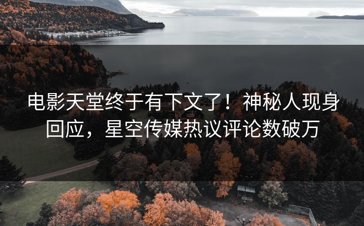 电影天堂终于有下文了！神秘人现身回应，星空传媒热议评论数破万