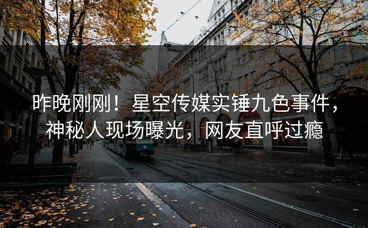 昨晚刚刚！星空传媒实锤九色事件，神秘人现场曝光，网友直呼过瘾